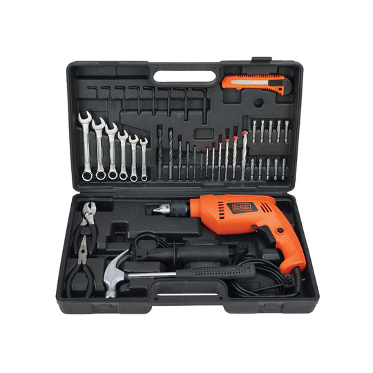 Kit Taladro Percutor Pro Black+Decker HD565K-B3 1/2" 550W + Accesorios